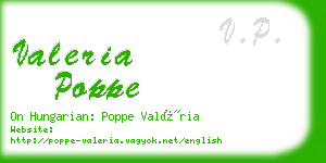 valeria poppe business card